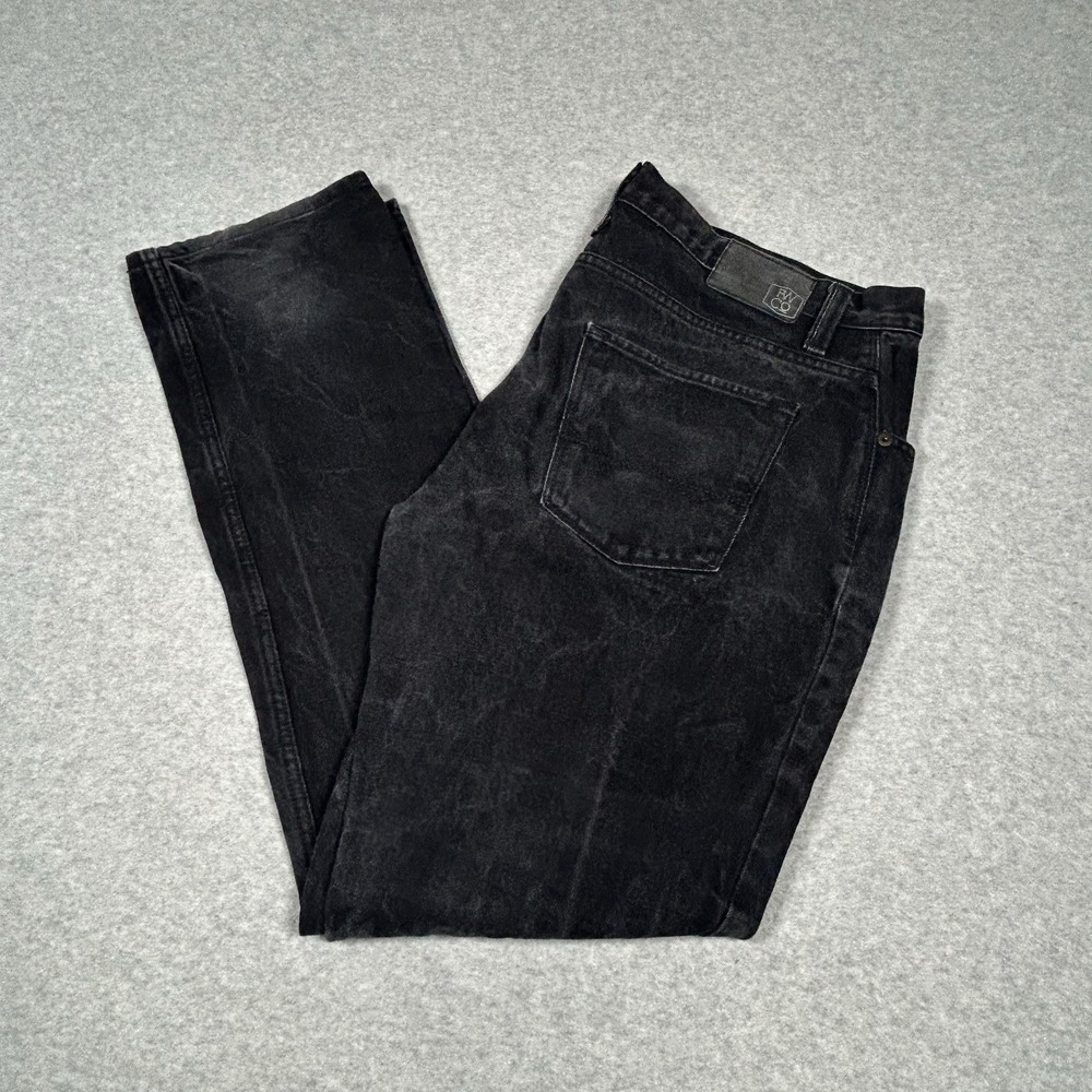 Free World Night‎ Train Black Jeans Mens 38x34 Regular Fit Denim Pants